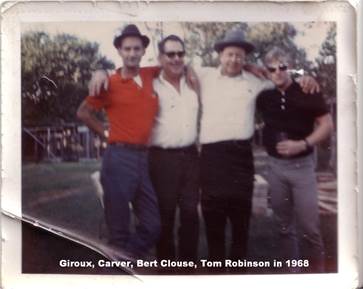 Copia de Izquierda derecha, Giroux, Carver, Bert Clouse, Tom Robinson en 1968
